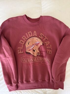Hollister Florida State Maroon Crewneck Sweatshirt - Collegiate National Champs